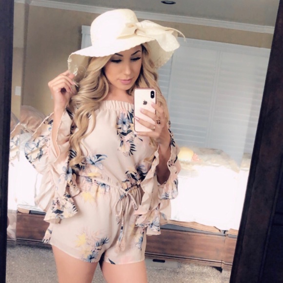 Blush Pants - Floral romper